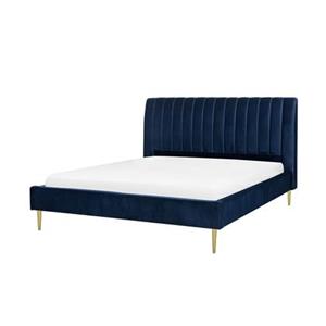 Beliani MARVILLE Bed Blauw 160x200