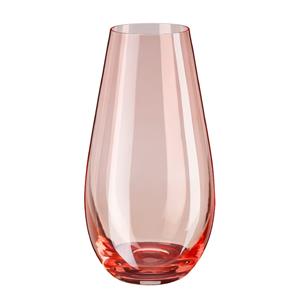 Christmas goods Bloemenvaas New York - transparant roze - glas - H24 cm -