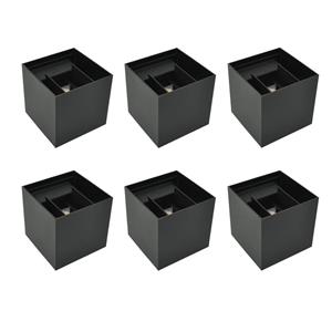 Outlight Set van 6 wandspots Roty Cube Set IP54 MBP-8030-6