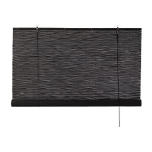 Xenos Bamboe rolgordijn - zwart - 60x130 cm