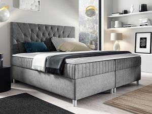 Mobistoxx Boxspring PRODIGY 160x200 cm grijs