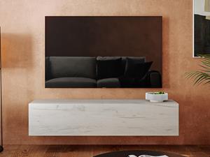 Mobistoxx Tv-meubel KINGSTON 1 klapdeur 140 cm gebleekte eik zonder salontafel