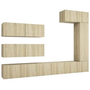 vidaXL Kleiderschrank 7-tlg TV-Schrank-Set Sonoma-Eiche Spanplatte