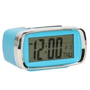 Excellent Houseware Digitale wekker/alarm klok 12 x 8 x 10 cm blauw -