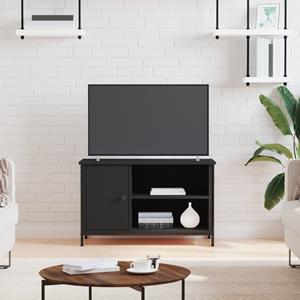 VidaXL Tv-meubel 80x40x50 cm bewerkt hout zwart