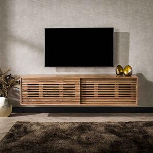 LifestyleFurn TV-meubel Zwevend Sharolyn Massief Acaciahout, 150cm - Massief acacia naturel