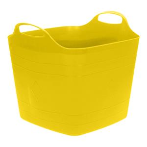 Excellent Houseware Flexibele emmer - geel - 25 liter - kunststof - vierkant - 35 x cm -