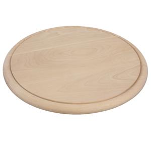 Set van 4x stuks ronde houten broodplankjes / serveer plank 25 cm -