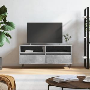 VidaXL Tv-meubel 100x34,5x44,5 cm bewerkt hout betongrijs