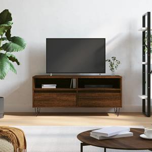 VidaXL Tv-meubel 100x34,5x44,5 cm bewerkt hout bruineikenkleurig