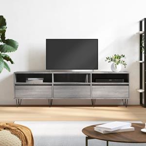 VidaXL Tv-meubel 150x30x44,5 cm bewerkt hout grijs sonoma eikenkleurig