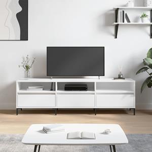 VidaXL Tv-meubel 150x30x44,5 cm bewerkt hout wit