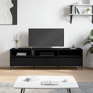 VidaXL Tv-meubel 150x30x44,5 cm bewerkt hout zwart