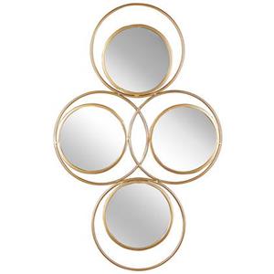 Beliani - Stilvoller Spiegel gold Metall 50 x 80 cm 4-teilig Lescar - Gold