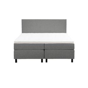 Leen Bakker Boxspring Arendal - lichtgrijs - 160x200 cm - ronde poot