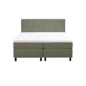 Leen Bakker Boxspring Billund - groen - 160x200 cm - ronde poot