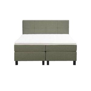 Leen Bakker Boxspring Billund - groen - 160x200 cm - vierkante poot