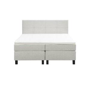 Leen Bakker Boxspring Billund - ecru - 160x200 cm - vierkante poot