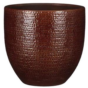 Mica Decorations Plantenpot - terracotta - kastanje bruin - D24|H22cm