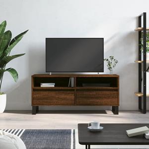 VidaXL Tv-meubel 100x34,5x44,5 cm bewerkt hout bruineikenkleurig