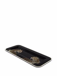 Dolce & Gabbana Dienblad met luipaardprint - Zwart