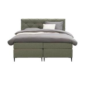 Leen Bakker Boxspring Sonderborg - groen - 180x200 cm - slanke poot