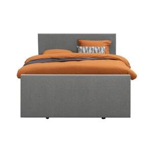 Leen Bakker Boxspring met voetbord Arendal - lichtgrijs - 180x200 cm - slanke poot