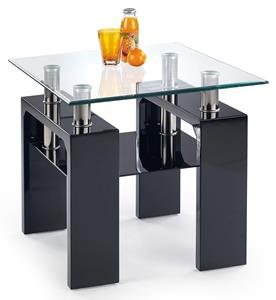 Home Style Vierkante salontafel Diana 60x55x60 cm breed in zwart