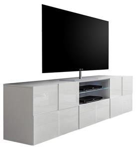 Pesaro Mobilia Tv-meubel Dama 181 cm breed in hoogglans wit