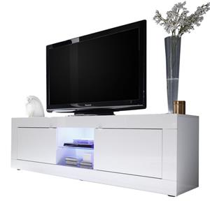 Pesaro Mobilia Tv-meubel Tonic 181 cm breed in hoogglans wit