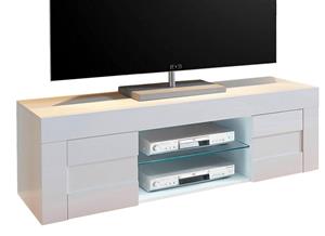 Pesaro Mobilia Tv-meubel Easy 138 cm breed - hoogglans wit