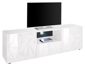 Pesaro Mobilia Tv-meubel Kristal 181 cm breed in hoogglans wit