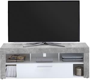 FD Furniture Tv-meubel Raymond 150 cm breed - grijs beton met wit