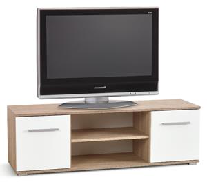 Home Style Tv-meubel Lima 137 cm breed in Sonoma eiken met hoogglans wit