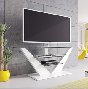Hubertus Meble Tv-meubel Luna 140 cm breed met Led - Hoogglans wit