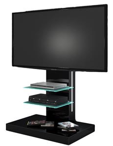 Hubertus Meble Tv-meubel Marino van 133 cm hoog in Hoogglans zwart