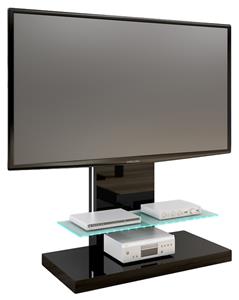 Hubertus Meble Tv-meubel Marino Max van 134 cm hoog in hoogglans Zwart