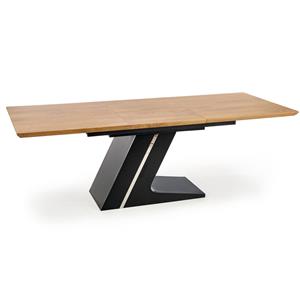 Home Style Uitschuifbare eettafel Ferguson 160 tot 220 cm breed bruin met zwart