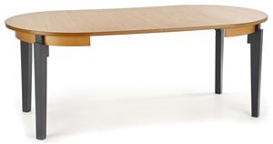 Home Style Uitschuifbare ronde eettafel Sorbus 100 tot 200 cm breed in goud eiken