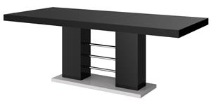 Hubertus Meble Uitschuifbare Eettafel Linosa 160 tot 260 cm breed in hoogglans zwart