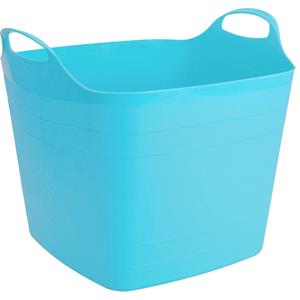 Bathroom Solutions Flexibele kuip emmer/wasmand vierkant blauw liter x cm -