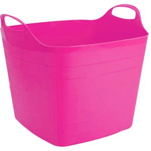 Bathroom Solutions Flexibele kuip emmer/wasmand vierkant fuchsia roze liter x cm -