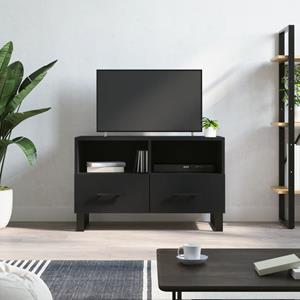 VidaXL Tv-meubel 80x36x50 cm bewerkt hout zwart