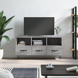 VidaXL Tv-meubel 102x36x50 cm bewerkt hout grijs sonoma eikenkleurig
