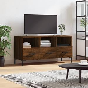 VidaXL Tv-meubel 102x36x50 cm bewerkt hout bruineikenkleurig