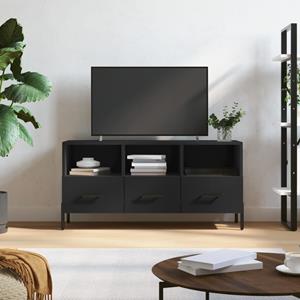 VidaXL Tv-meubel 102x36x50 cm bewerkt hout zwart
