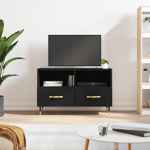 VidaXL Tv-meubel 80x36x50 cm bewerkt hout zwart