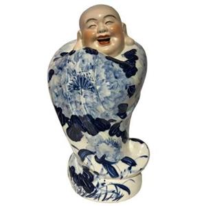 Fine Asianliving Chinese Boeddha Beeld Porselein Handgeschilderd