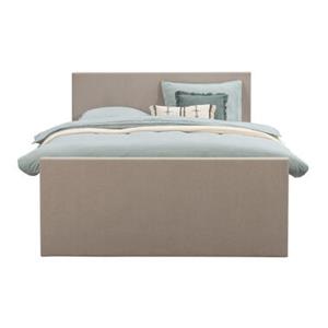 Leen Bakker Boxspring met voetbord Arendal - beige - 160x200 cm - ronde poot