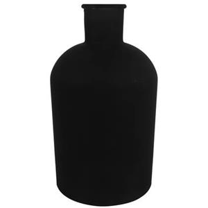 Countryfield Vaas - mat zwart - glas - apotheker fles - D17 x H31 cm